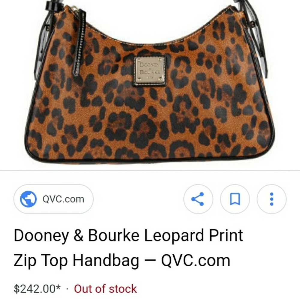 VGUC Dooney & Bourke leopard print purse